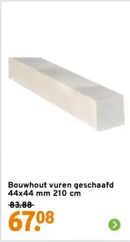 GAMMA Bouwhout vuren geschaafd aanbieding