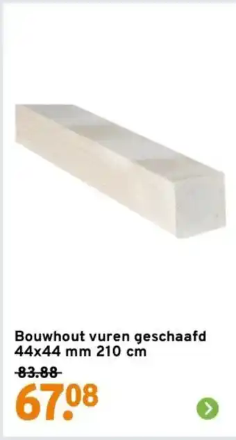 GAMMA Bouwhout vuren geschaafd aanbieding