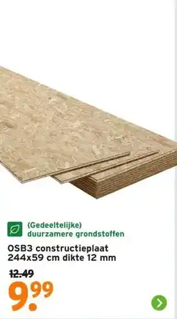 GAMMA OSB3 constructieplaat dikte 12 mm 12.49 aanbieding