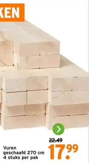 GAMMA Vuren geschaafd aanbieding