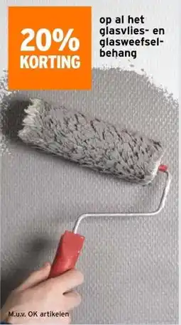 GAMMA Op al het glasvlies glasweefsel behang aanbieding