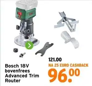 GAMMA Bosch 18V bovenfrees Advanced Trim Router aanbieding