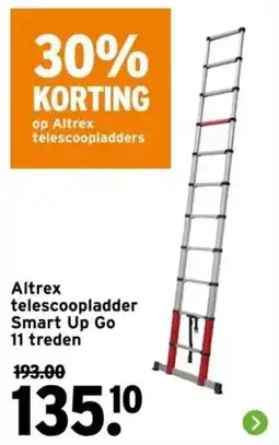 GAMMA Altrex telescoopladder Smart Up Go 11 treden aanbieding