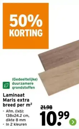 GAMMA Laminaat Maris extra breed aanbieding
