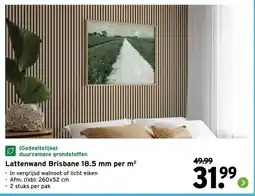 GAMMA Lattenwand Brisbane 18.5 mm per m² aanbieding