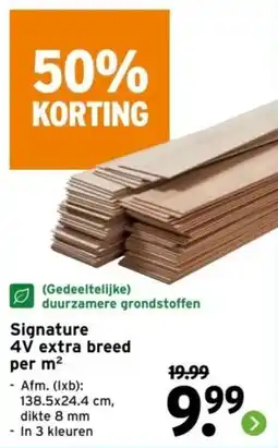 GAMMA Signature 4V extra breed per m² aanbieding