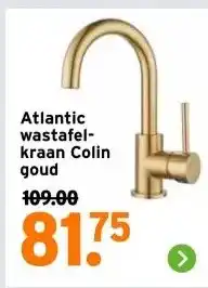 GAMMA Atlantic wastafelkraan Colin goud aanbieding