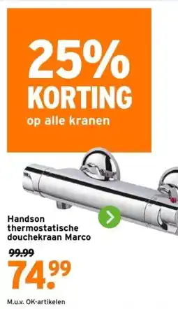 GAMMA Handson thermostatische douchekraan Marco aanbieding