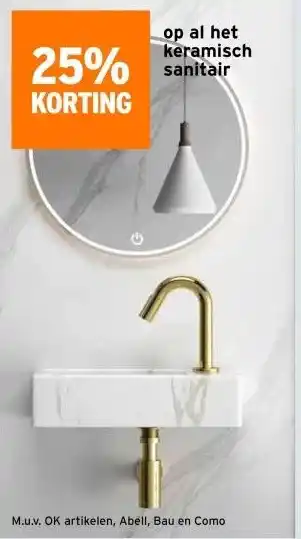 GAMMA Op al het keramisch sanitair aanbieding