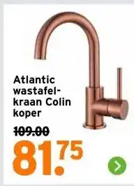 GAMMA Atlantic wastafelkraan Colin koper aanbieding