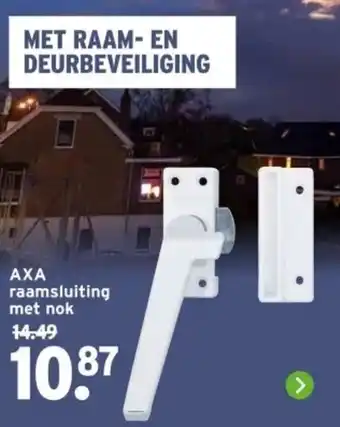 GAMMA AXA raamsluiting met nok aanbieding