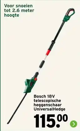 GAMMA Bosch 18V telescopische heggenschaar UniversalHedge aanbieding