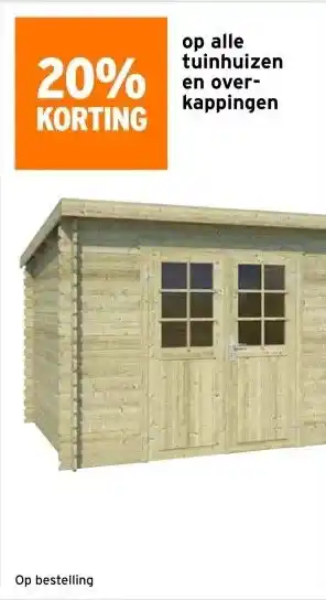 GAMMA Op alle tuinhuizen en overkappingen aanbieding