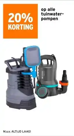 GAMMA Op alle tuin water-pompen aanbieding