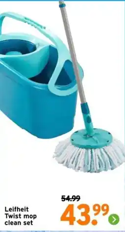 GAMMA Leifheit Twist mop clean set aanbieding