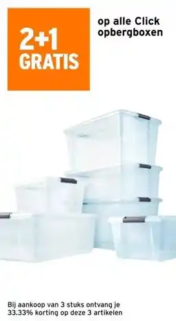 GAMMA Op alle Click opbergboxen aanbieding