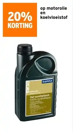 GAMMA Op motorolie en koelvloeistof aanbieding