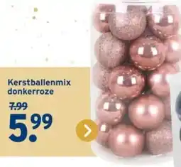 GAMMA Kerstballenmix donkerroze aanbieding