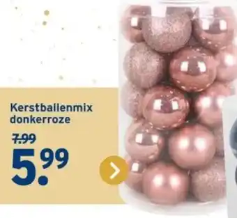 GAMMA Kerstballenmix donkerroze aanbieding