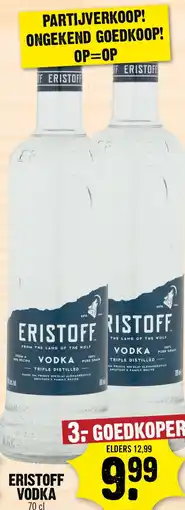 Dirk Eristoff Vodka aanbieding