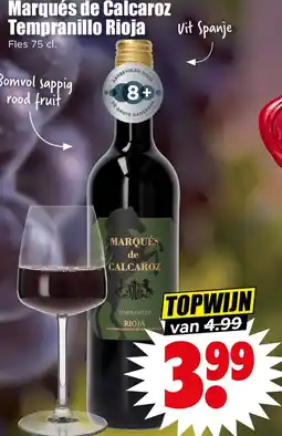 Dirk Marqués de Calcaroz Tempranillo Rioja aanbieding