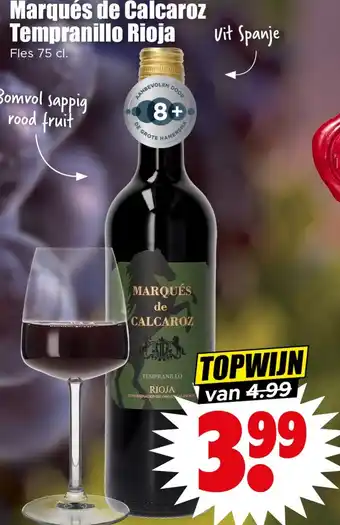 Dirk Marqués de Calcaroz Tempranillo Rioja aanbieding