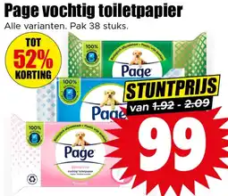 Dirk Page vochtig toiletpapier aanbieding