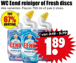 Dirk WC Eend reiniger of Fresh discs aanbieding