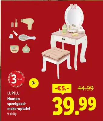 Lidl Lupilu Houten speelgoed make-up tafel aanbieding