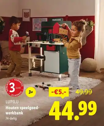 Lidl Lupilu Houten Speelgoedwerkbank aanbieding