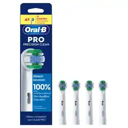 Etos Oral-B Precision Clean Opzetborstels Wit - 4 Stuks aanbieding