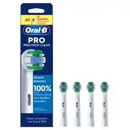 Etos Oral-B Precision Clean Opzetborstels Wit - 4 Stuks aanbieding