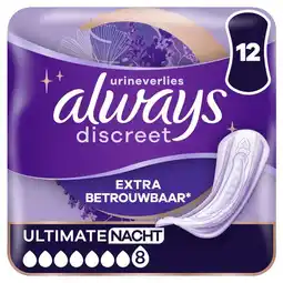 Etos ALWAYS DISCR PADS ULT NIGHT 12 - BP aanbieding