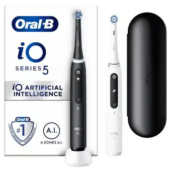 Etos Oral-B iO 5S Duo Zwart & Wit 2 Elektrische Tandenborstels aanbieding