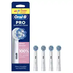 Etos Oral-B Sensitive Clean Opzetborstels Wit 4 Stuks aanbieding