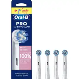 Etos Oral-B Sensitive Clean Opzetborstels Wit 4 Stuks aanbieding