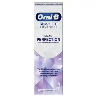 Etos Oral-B 3D White Luxe Perfection Tandpasta - 75 ML aanbieding