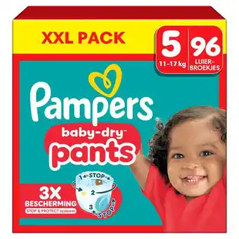 Etos Pampers Baby Dry Pants XXL Pack Luierbroekjes Maat 5 11-17 KG 96 Stuks aanbieding