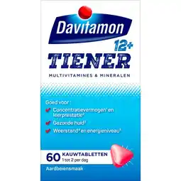 Etos Davitamon Multi 12+ Kauwvitamines Aardbei 60 Stuks aanbieding