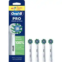 Etos Oral-B Cross Action Opzetborstels Wit - 4 Stuks aanbieding