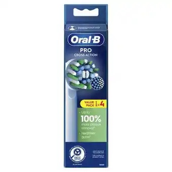 Etos Oral-B Cross Action Opzetborstels Wit - 4 Stuks aanbieding