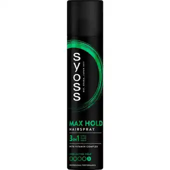 Etos Syoss Max Hold Haarspray 300 ML aanbieding