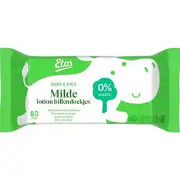 Etos Etos Baby & Kids Milde Lotion Billendoekjes Single Pack aanbieding