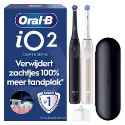 Etos Oral-B iO 2 Duo Zwart & Roze 2 Elektrische Tandenborstels aanbieding
