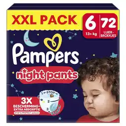 Etos Pampers Baby Dry Night Pants XXL Pack Luierbroekjes Maat 6 13+ KG 72 Stuks aanbieding