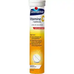Etos Davitamon Forte Vitamine C + Extra D3 Bruistabletten 15 stuks aanbieding