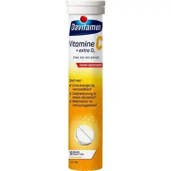 Etos Davitamon Forte Vitamine C + Extra D3 Bruistabletten 15 stuks aanbieding