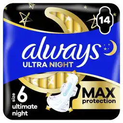 Etos ALWAYS ULTRA PADS NIGHT 14 - BP aanbieding