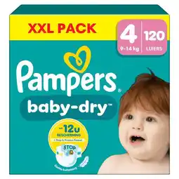 Etos Pampers Baby Dry XXL Pack Luiers Maat 4 9-14 KG 120 Stuks aanbieding