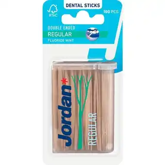 Etos Jordan Dental Stick Double Ended Regular 100 Stuks aanbieding